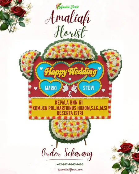 Papan Bunga Pernikahan Sumber Mulya